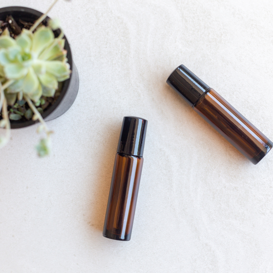 Pulse point oil roller bottles for aromatherapy and daily wellbeing rituals